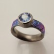Custom Titanium Solitaire Ring