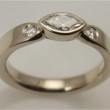 Custom Three Stone Bezel Set Diamond Ring