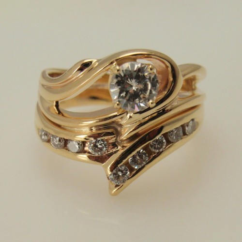 Custom Freeform Diamond Ring