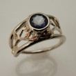 Custom Sapphire Vine & Leaf Ring