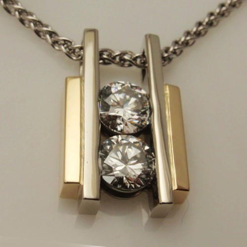 Custom Art Deco Diamond Pendant