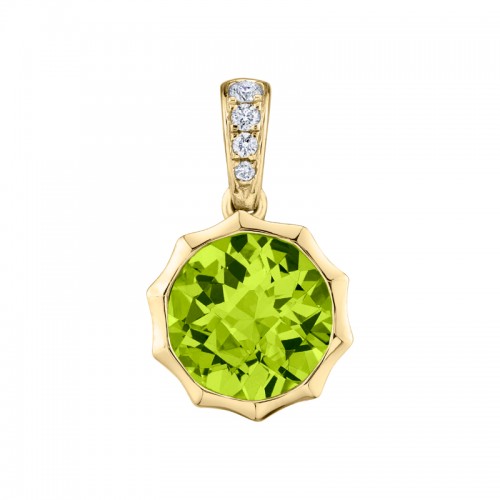 Gold and Peridot Pendant