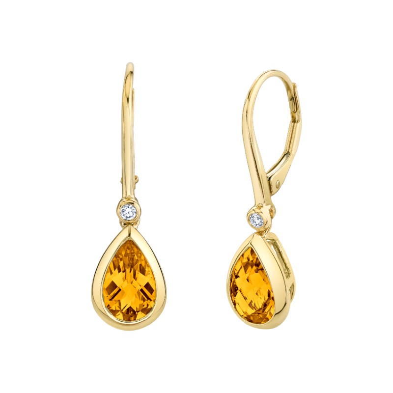 Citrine Teardrop Earrings