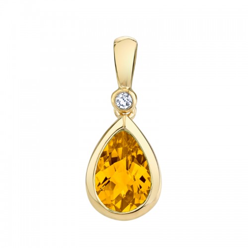 Citrine Teardrop Pendant