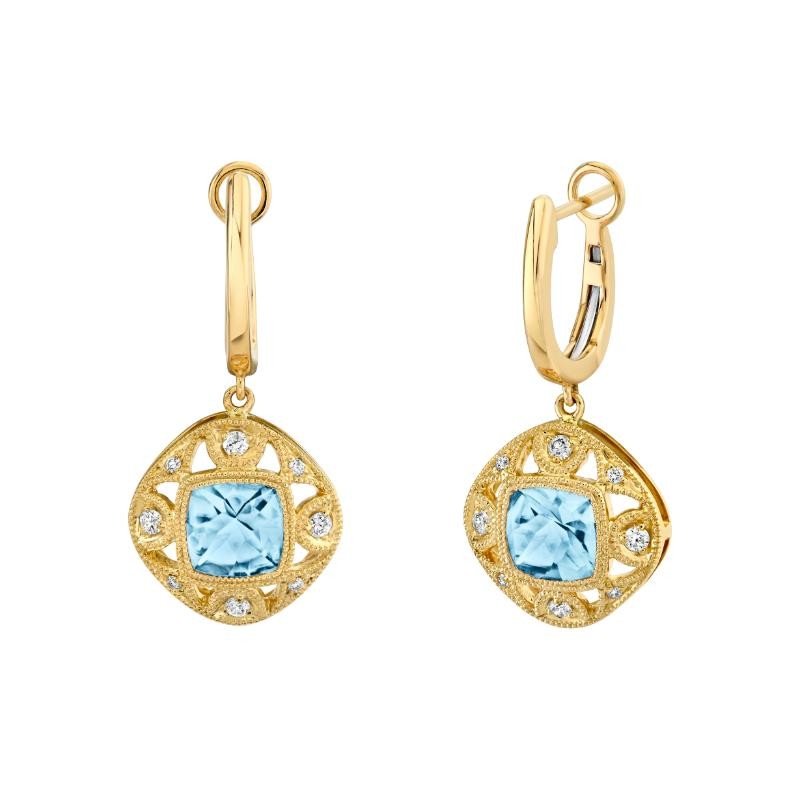 Vintage Aquamarine Earrings