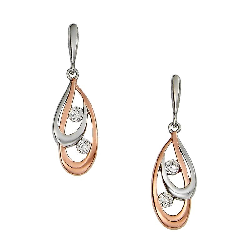 Double Teardrop Dangle Earrings