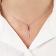 Ruby and Diamond Asymmetrical Cluster Necklace