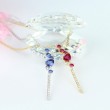 Ruby and Diamond Asymmetrical Cluster Necklace