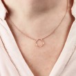 Gold and Diamond Circle Necklace