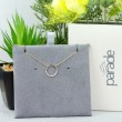 Gold and Diamond Circle Necklace