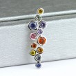 Rainbow Sapphire Cluster Pendant