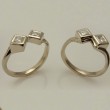 Custom Princess Cut Wedding Set