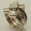 Custom Princess Cut Wedding Set