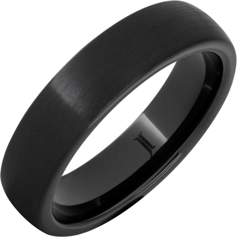 Black Diamond Ceramic - Satin Finish Ring