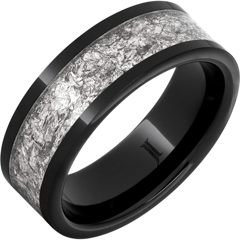 Black Diamond Ceramic&trade; Ring With Sterling Silver Foil Inlay