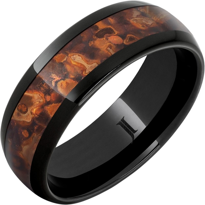 Black Diamond Ceramic&trade; Ring With Distressed Copper Inlay