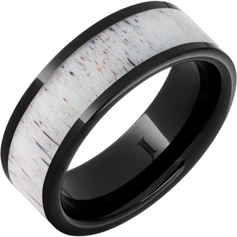 Black Diamond Ceramic&trade; Antler Inlay Ring