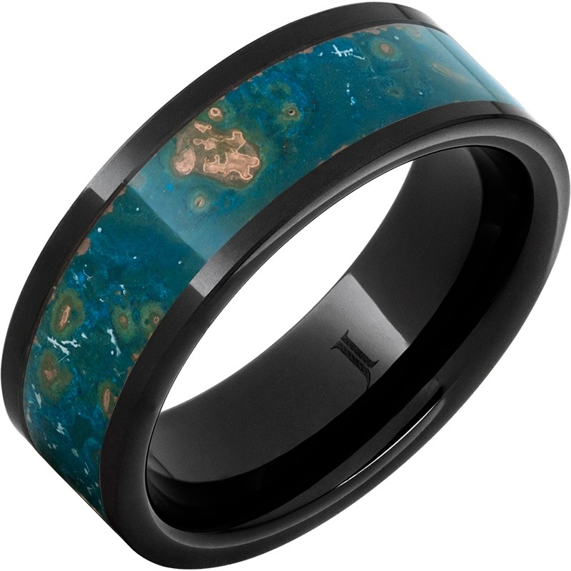Copper Sea - Black Diamond Ceramic&trade; Blue Patina Copper Ring