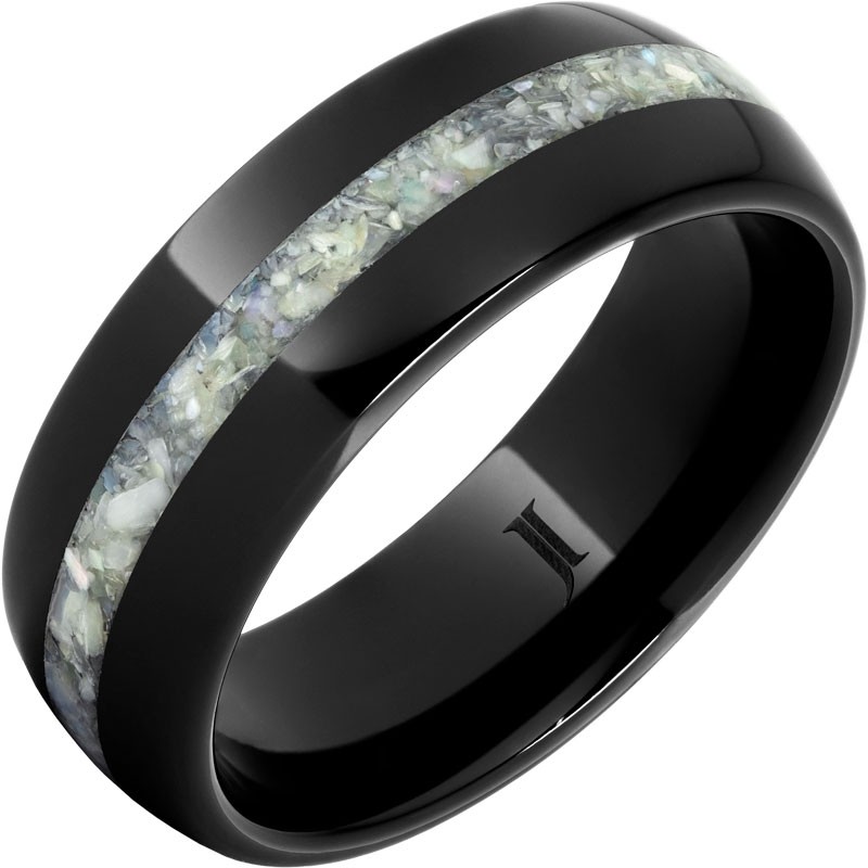 Black Diamond Ceramic&trade; Ring with Mother of Pearl
