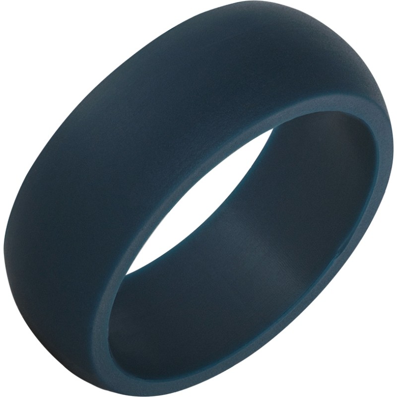 TruBand&trade; Silicone Navy Domed Ring