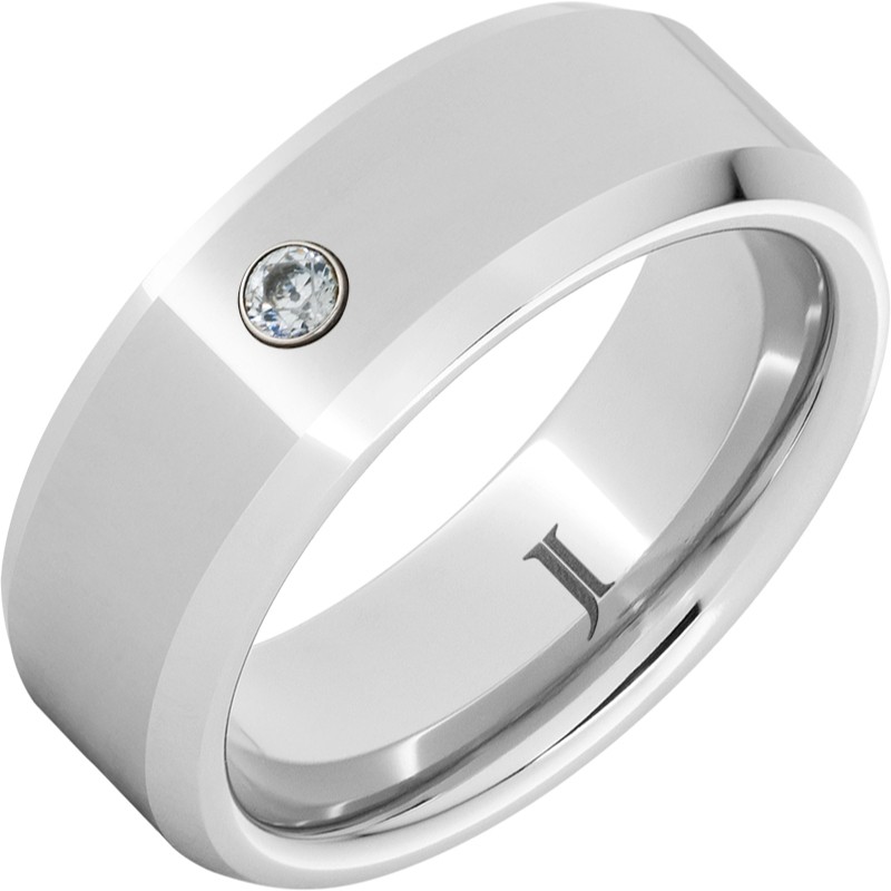 Serinium&reg; Bevel Ring with Diamond