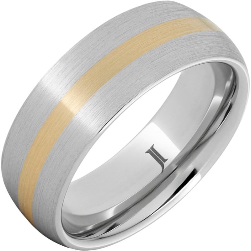 Serinium&reg; Ring with 14K Yellow Gold Inlay