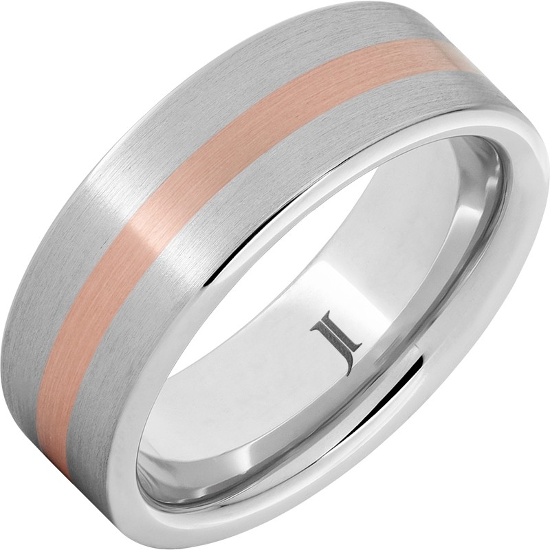 Serinium&reg; Ring with 14K Rose Gold Inlay