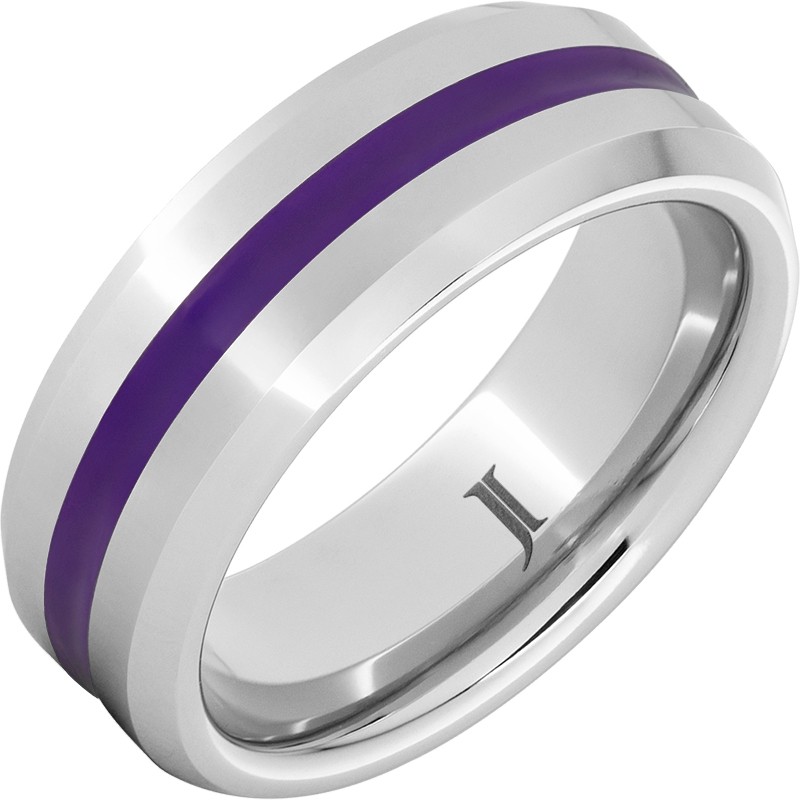 Serinium&reg; Purple Enamel Inlay Ring