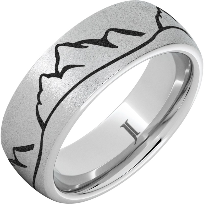 Serinium?Men's Mountain Scene Ring