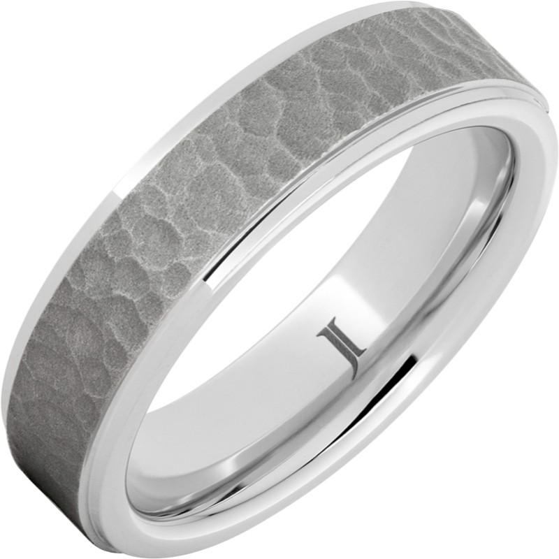 Serinium&reg; Men's Moon Crater Ring with Sandblast Finish
