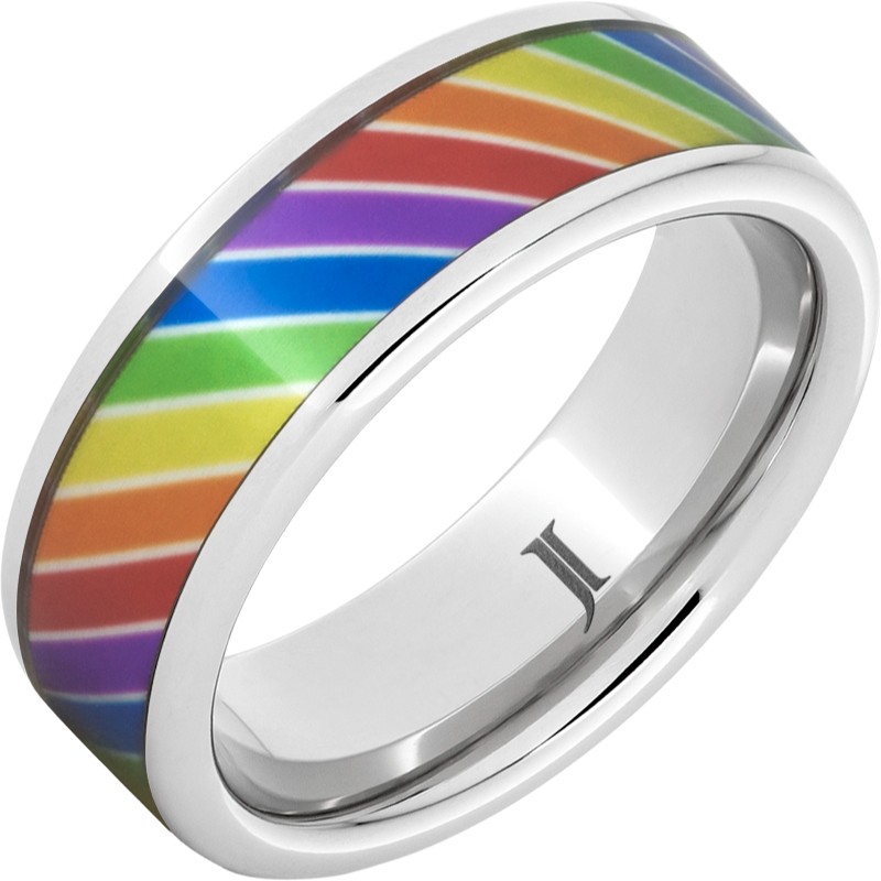 Serinium&reg; Ring with Rainbow Inlay