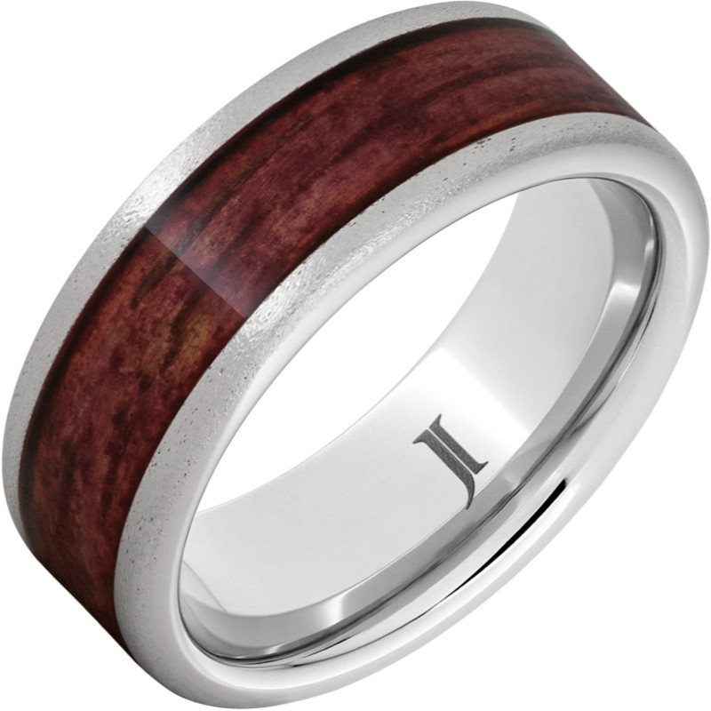 Barrel Aged&trade; Serinium&reg; Ring with Cabernet Inlay and Stone Finish