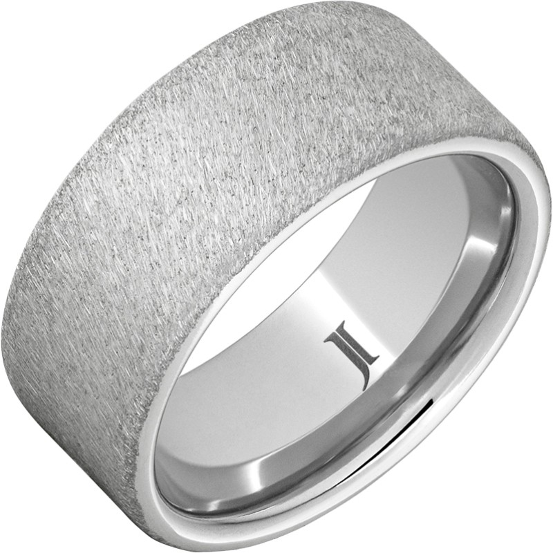 Serinium&reg; Men's Ring with Grain Finish
