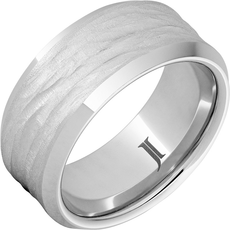 Serinium?Men's Ring with Bark Finish