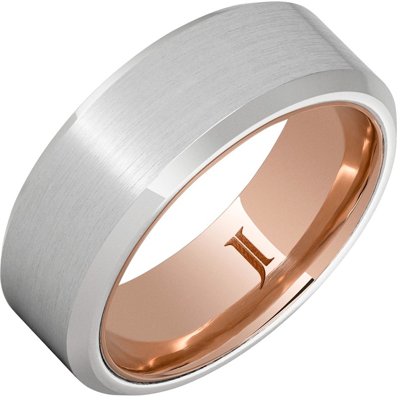 Serinium&reg; Ring with 10K Rose Gold Interior and Satin Finish