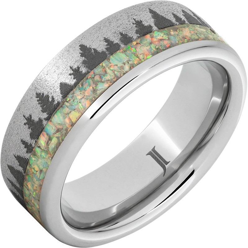 Serinium&reg; Pine Forest Ring with Opal Inlay