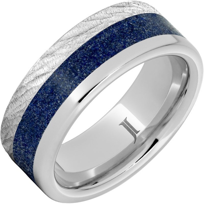 Serinium&reg; Ring with Crushed Lapis Inlay