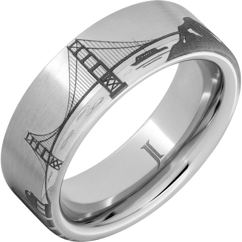 Serinium&reg; Golden Gate Bridge Scene Ring