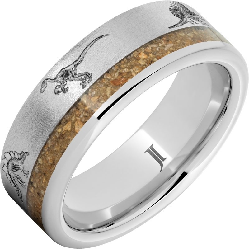 Dinosaur Skeleton Serinium&reg; Ring with Dinosaur Fossil Inlay