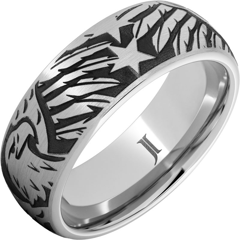 Serinium&reg; Ring with American Bald Eagle Engraving