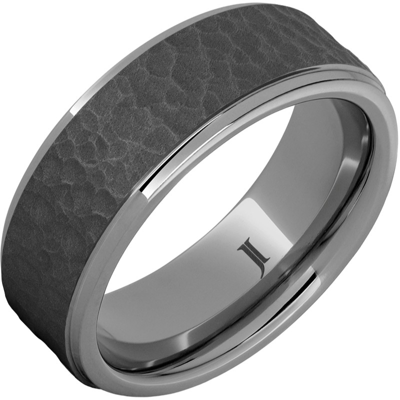 Rugged Tungsten&trade; Moon Crater Carved Sandblast Ring