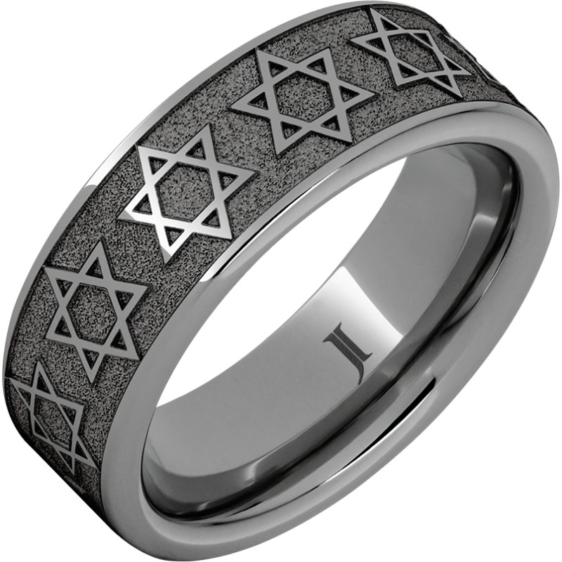 Rugged Tungsten&trade; Star of David Ring