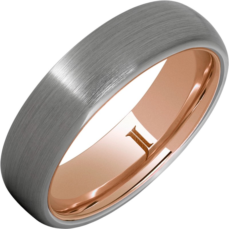 Hidden Gold&trade; Rugged Tungsten&trade; Satin Finish Ring