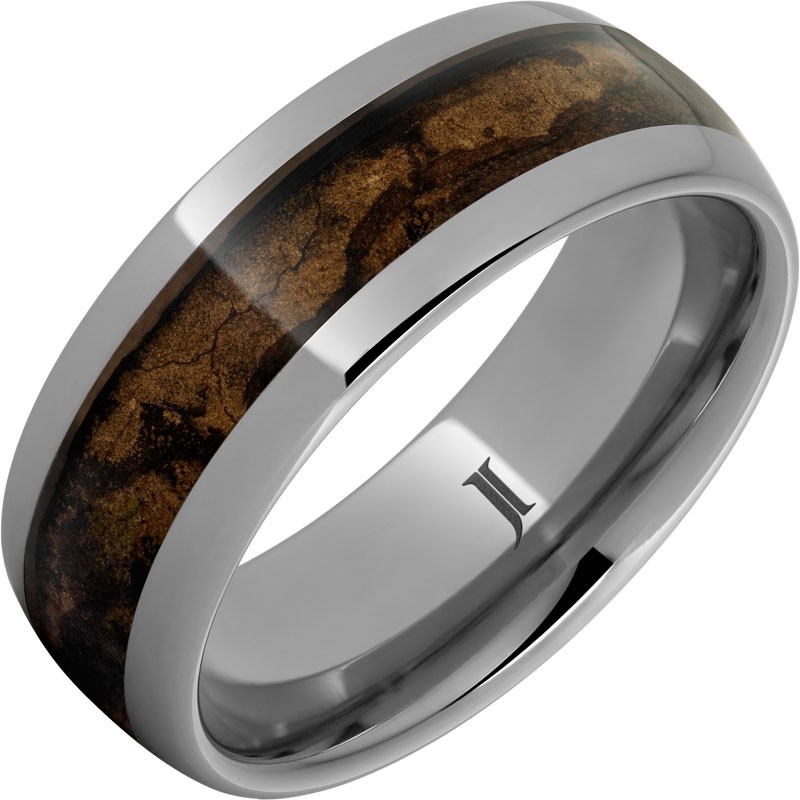 Churchill - Rugged Tungsten&trade; Maduro Cigar Inlay Ring