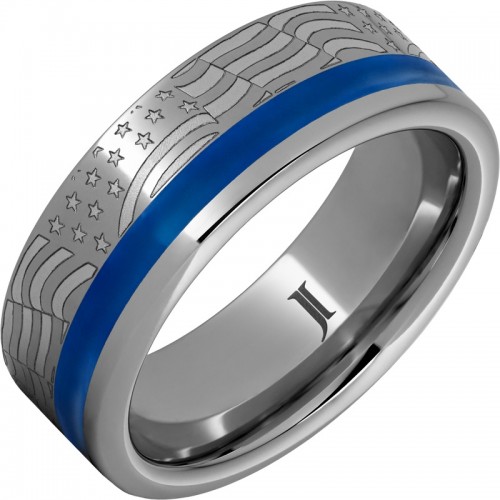 Old Glory - Enamel Inlay Rugged Tungsten&trade; Ring