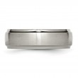 Ridged Edge Titanium Band