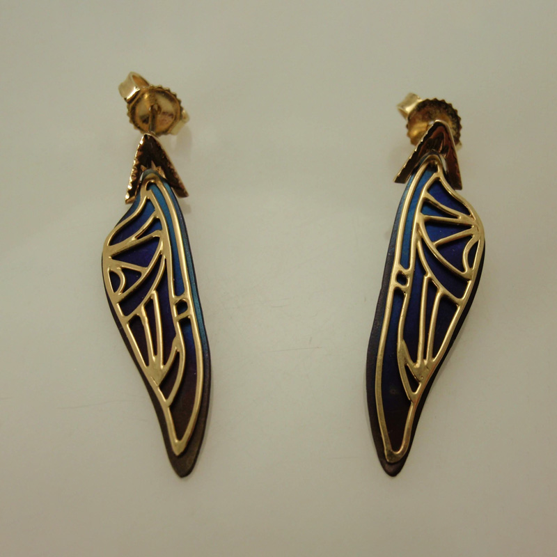 Custom Gold & Titanium Earrings