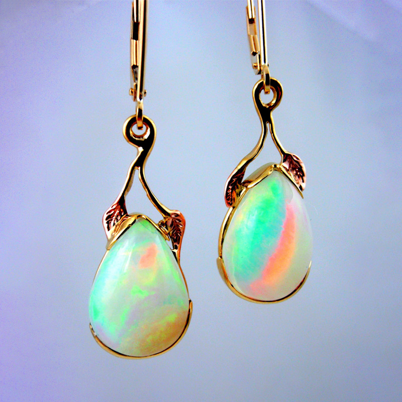 Custom Opal Drop Earrings