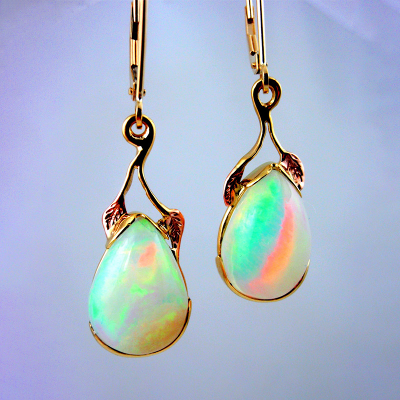 Custom Opal Drop Earrings
