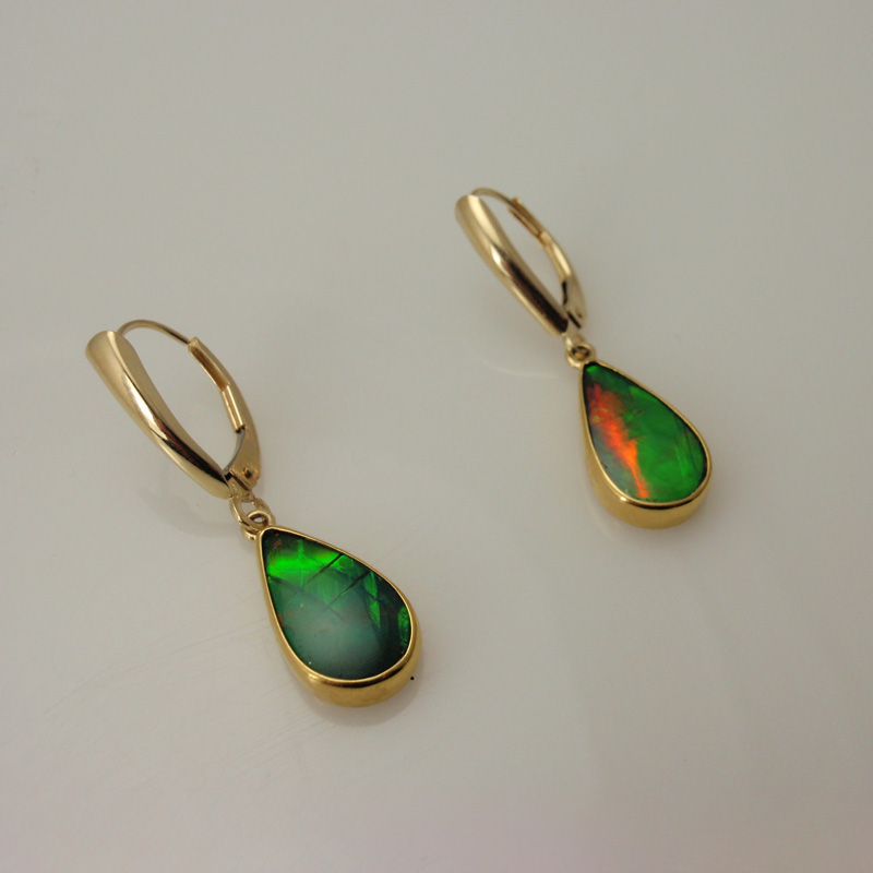 Custom Opal Lever Back Earrings
